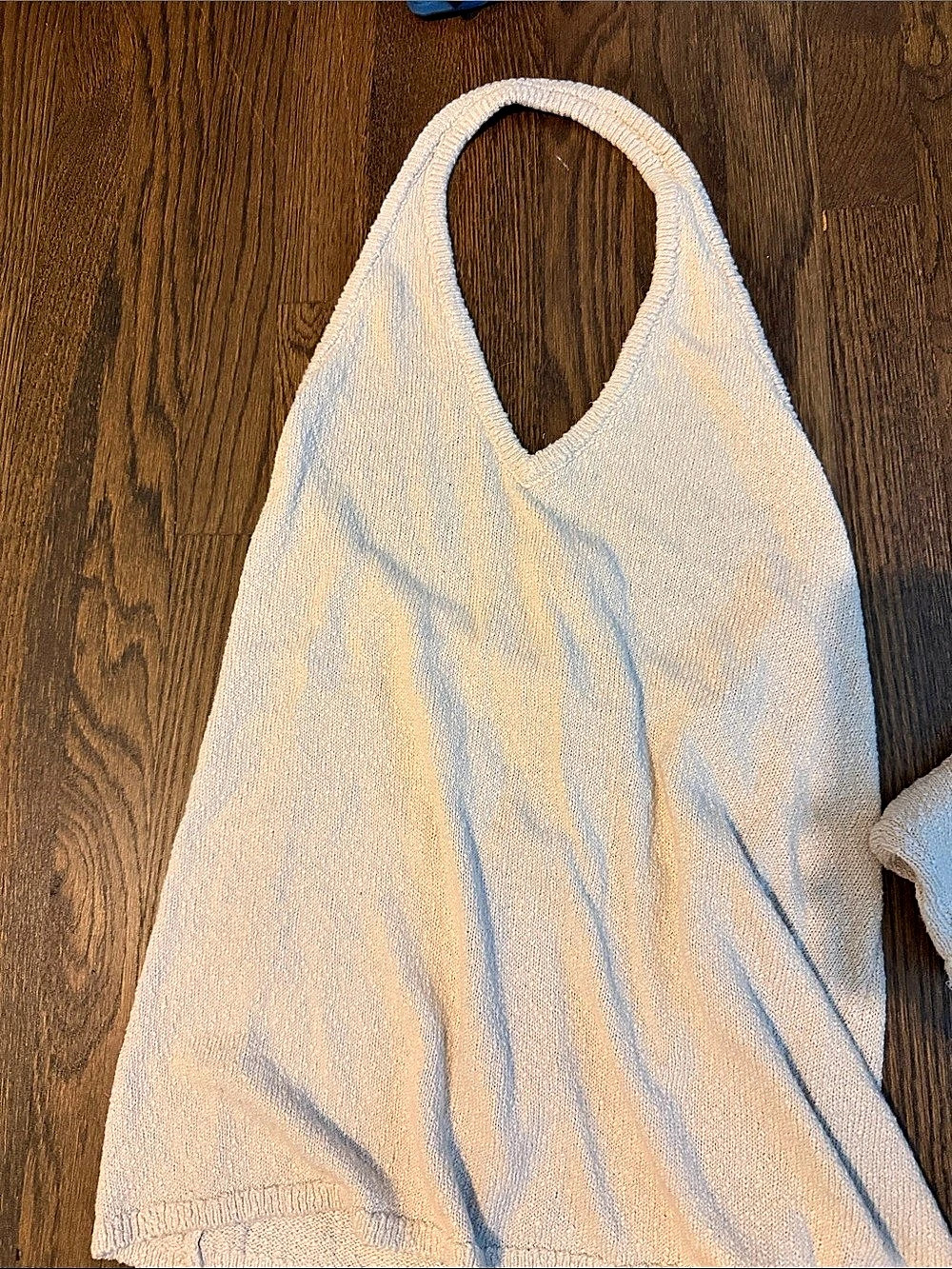 FP Beach Knit Halter Tank in Cream Size Medium